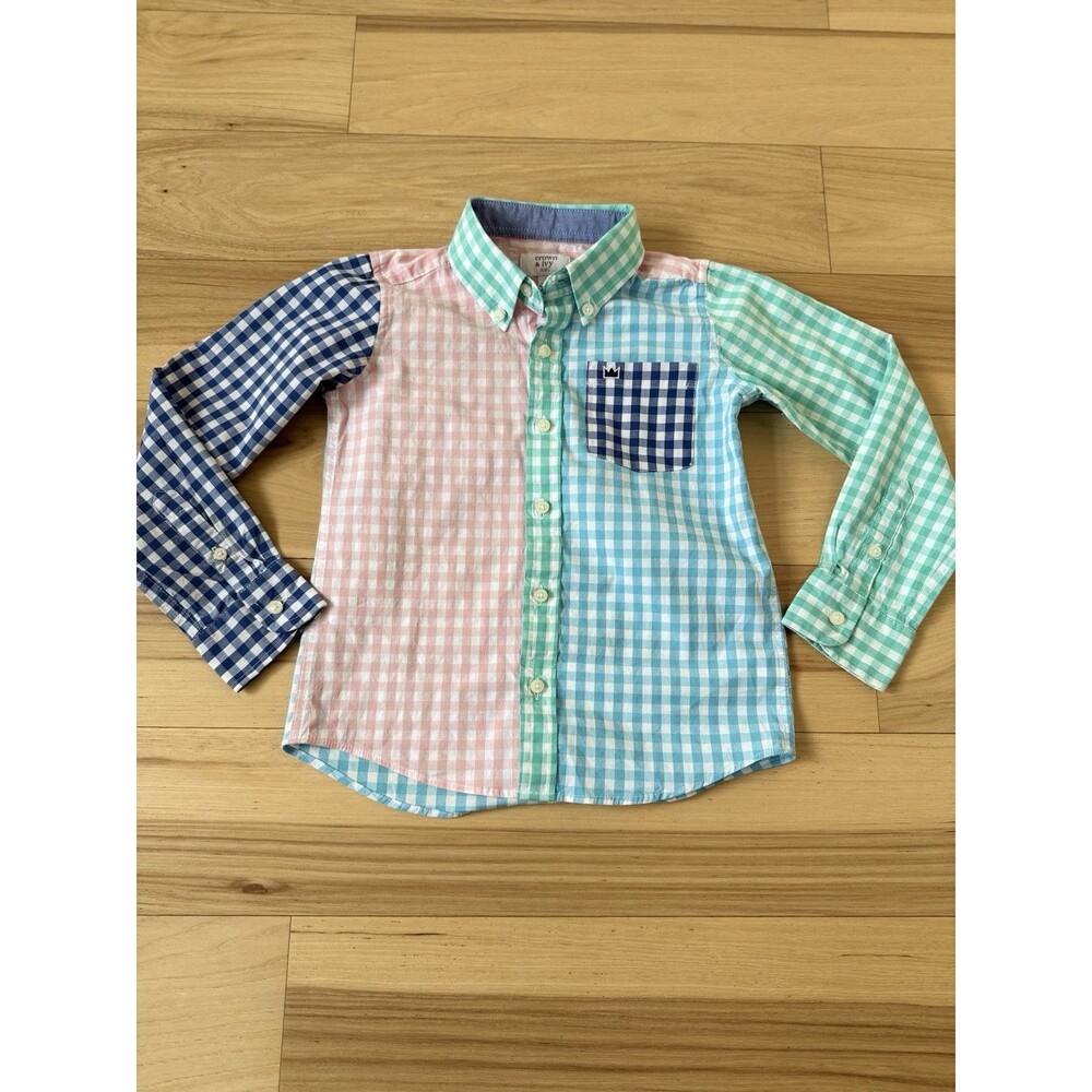 crown & ivy Kids Multi-Color Gingham Button-Down Shirt
